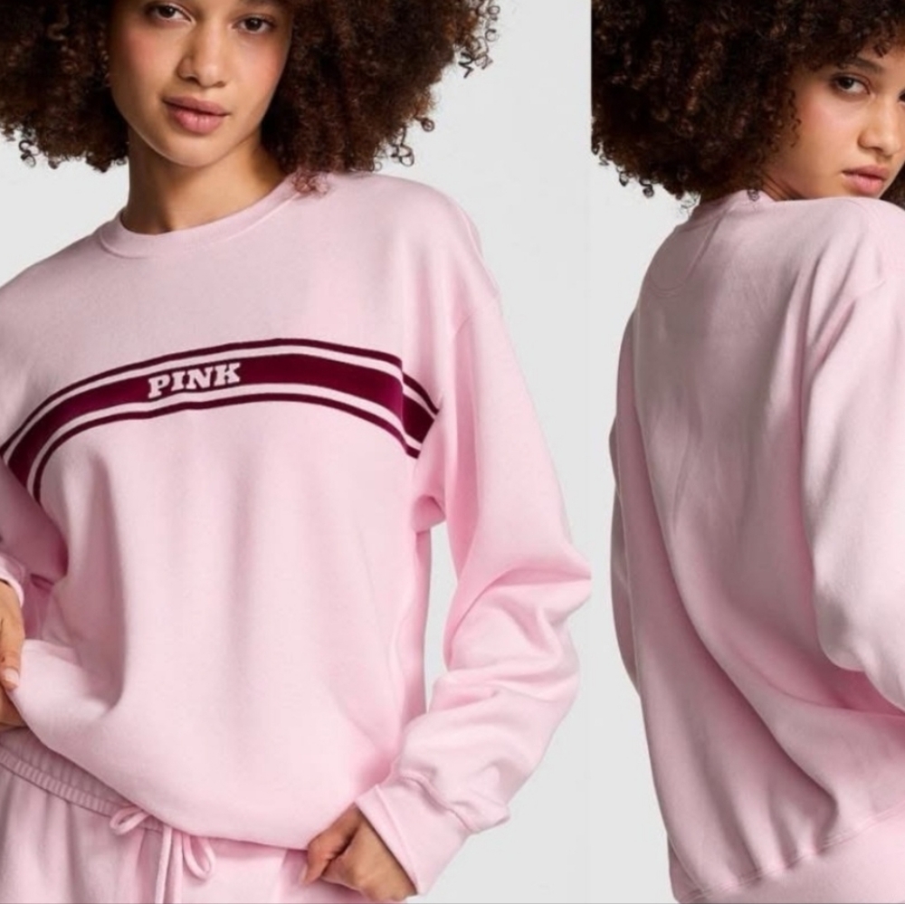 PINK Victoria's Secret‎ Light Pink Crewneck Sweater Size Small Women